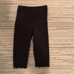 Black leggings with lace